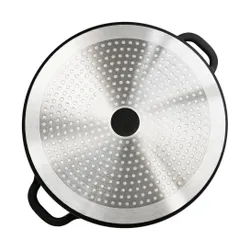 Garnek Granitowy z Pokrywką do Gotowania Duszenia Pieczenia 28 cm 7L Grande