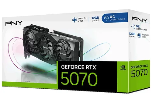 Karta graficzna PNY GeForce RTX 5070 Overclocked Triple Fan 12GB DLSS 4