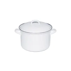 RIESS Classic Weiss 1,5 l - garnek emaliowany z pokrywką