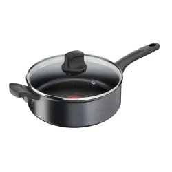TEFAL Ultimate 26 cm czarna - patelnia tytanowa nieprzywierająca z pokrywką