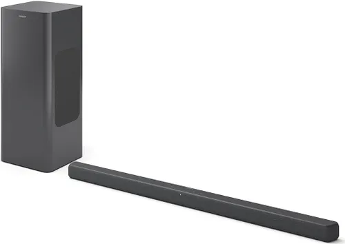 Soundbar PHILIPS TAB8200/10 Szary 2.1-kanałowy, Bezprzewodowy Subwoofer, HDMI eARC, Dolby Atmos, DTS Virtual:X, Wi-Fi, BT