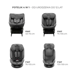 Fotelik samochodowy KINDERKRAFT Xpedition 3 I-Size 40-150 cm (0-22 kg) Szary