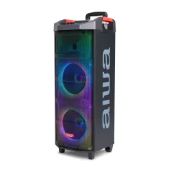 Power Audio Aiwa KBTUS-710MKII 90W Bluetooth Radio FM Mikrofon Karaoke Czarny