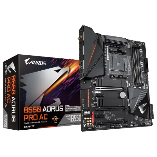 Gigabyte Płyta główna B550 AORUS PRO AC AM4 4DDR4 HDMI M.2 ATX