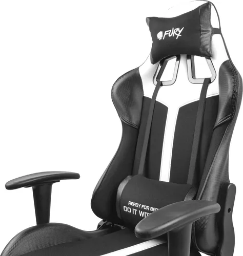 Fotel FURY Avenger XL Czarno-biały