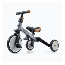 Rowerek biegowy trójkołowy Milly Mally 4w1 Optimus Plus grey