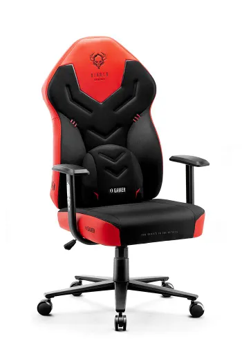 Fotel Diablo Chairs X-Gamer 2.0 Normal Size Gamingowy do 150kg Skóra ECO Tkanina Deep red