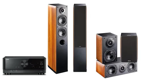 Кинотеатральная система Yamaha MusicCast RX-V4A Black, Indiana Line Nota 5.0 - 550 X/740 X/240 X Walnut