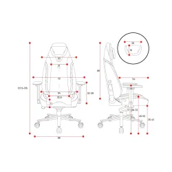 Fotel Diablo Chairs X-Eye 2.0 Ultra Gamingowy do 140kg Tkanina Czarny