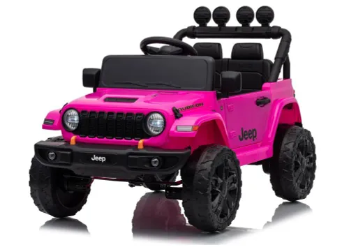 Auto Na Akumulator Jeep Rubicon 2X200W 24V Eva Skóra LED Pilot Radio MP3