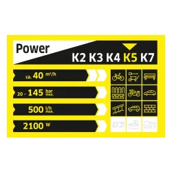 Myjka ciśnieniowa Karcher K 5 Premium Full Control Plus Home 500l/h Pompa aluminiowa 8m