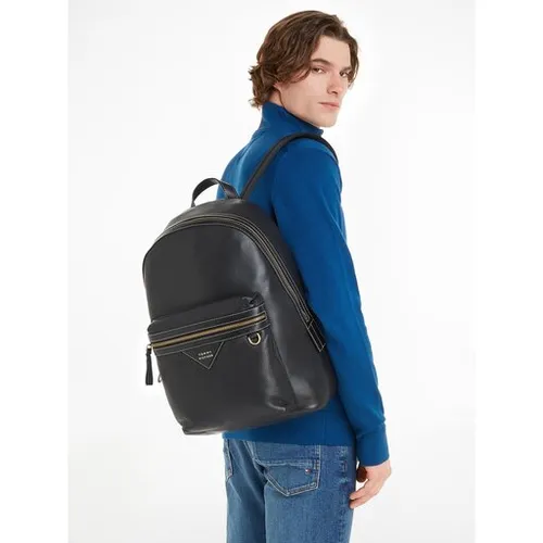 Tommy Hilfiger Th Premium rucsac din piele AM0AM11564 Negru BDS