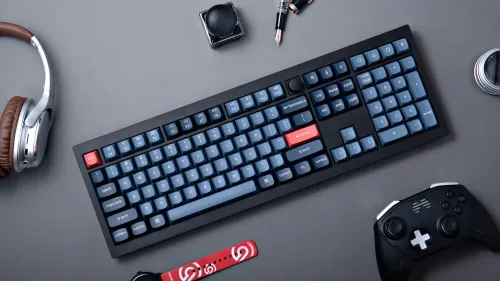 Klawiatura KEYCHRON V6 Max Wireless Switch Gateron Jupiter Red Czarno-niebiesko-czerwony