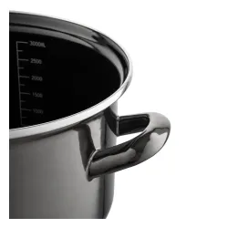 Garnek emaliowany z pokrywką EMALIA POLSKA PLESZEW METALICO 3,3 l