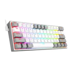 Klawiatura mechaniczna Redragon K616-RGB Fizz Pro Biało-szary