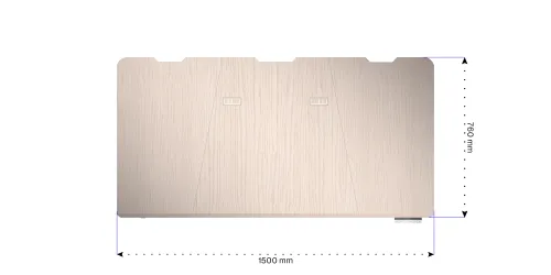 Biurko Endorfy Atlas L Electric Light Wood 150cm Regulacja wysokości Jasne drewno