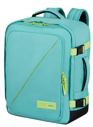 Plecak podręczny American Tourister Take2Cabin MS do Wizz Air - dusty turquoise / lime