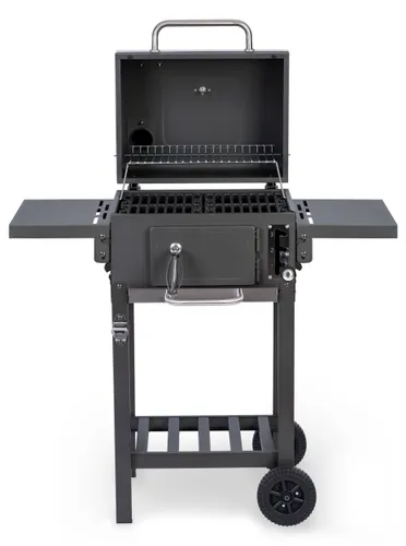 Grill węglowy ogrodowy Berdsen BD-892 żeliwny ruszt z pokrywą popielnik + termometr