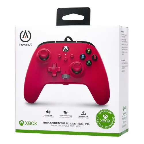 Pad PowerA Enhanced Artisan Red do Xbox Series X/S, Xbox One, PC Przewodowy