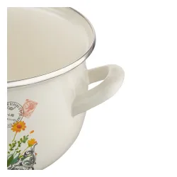 Garnek emaliowany z pokrywką EMALIA POLSKA PLESZEW KOGUCIK 5 l