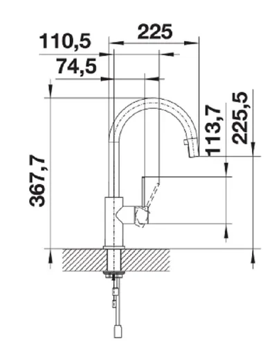 Bateria BLANCO Candor-S 523121 Stal szczotkowana
