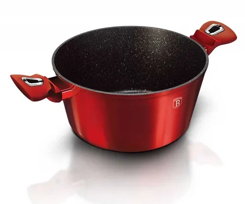 Garnek granitowy 28 cm Berlinger haus bh-1258 red metallic line 1szt