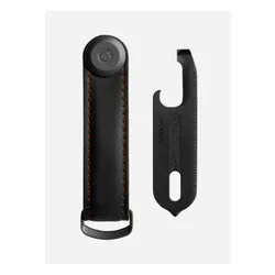 Zestaw Orbitkey - organizer do kluczy Crazy Horse Leather + Multitool V2 - black / orange stitching