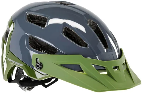 Kask rowerowy KROSS Adventuro Pro Szaro-zielony MTB (rozmiar M)
