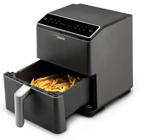 Frytkownica beztłuszczowa Cosori Dual Blaze 1700W 6,4l Aplikacja mobilna Szary