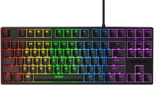 Klawiatura mechaniczna Krux Atax RGB Outemu Blue KRX0041 Czarny