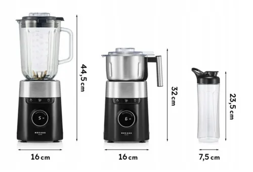 Blender kielichowy MOZANO One smooth Czarny