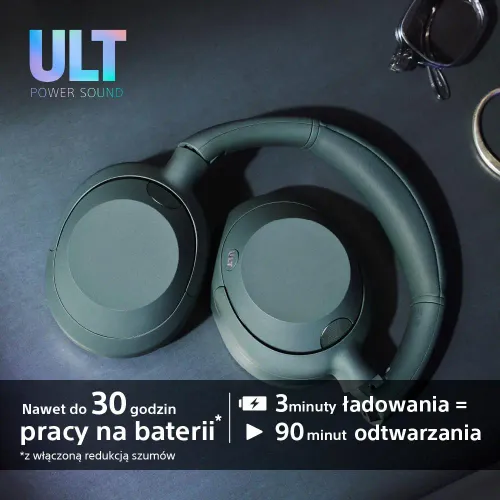 Słuchawki bezprzewodowe Sony ULT Wear WH-ULT900NB Nauszne Bluetooth 5.2 Czarny