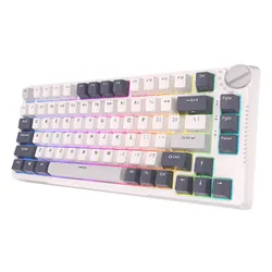 Klawiatura ROYAL KLUDGE RKH81 White Sky Cyan Switch