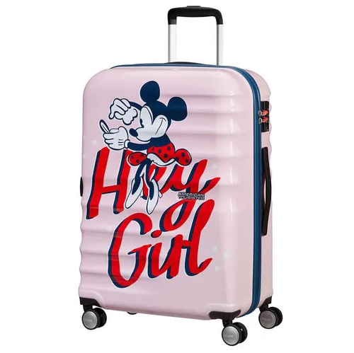 Walizka średnia American Tourister Wavebreaker Disney - Minnie darling pink