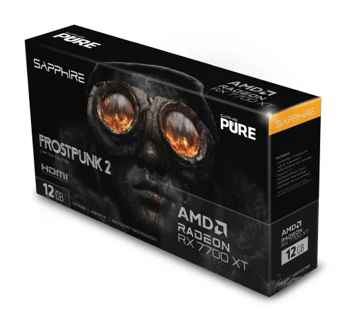 Karta graficzna Sapphire technology PURE Radeon RX 7700 XT Frostpunk 2 Edition 12GB GDDR6 192bit FSR