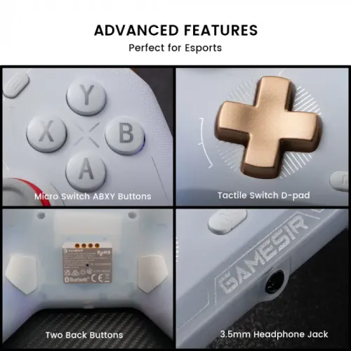 Pad GameSir HRG1013 Cyclone 2 Bundle Black do PC Nintendo Switch iOS Android Bezprzewodowy Czarny