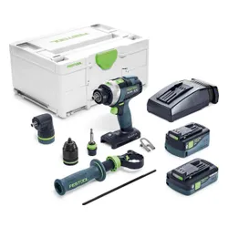 Festool Akülü Tornavida, TPC 18/4 5,2 / 4,0 QUADRİVE Darbeli Matkap ve-Set FESTOOL