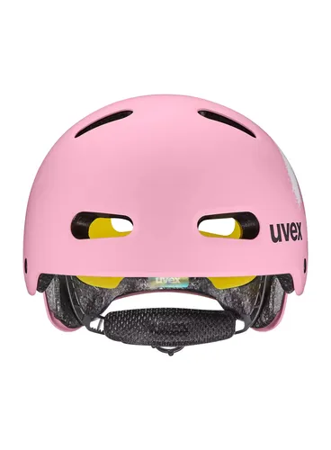 Kask rowerowy dla dzieci Uvex Kid 4 Style Mips - spray strawberry matt