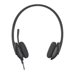 Słuchawki przewodowe z mikrofonem Logitech USB Headset H340 Nauszne Czarny