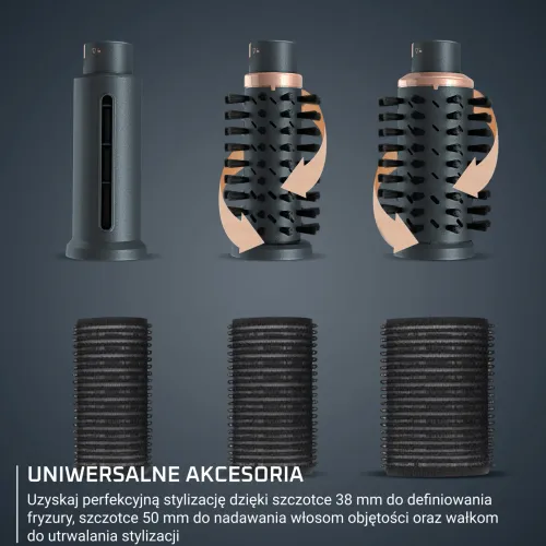 Suszarko-lokówka Rowenta Air Rotate UB9920 1300W Jonizacja Obrotowa Zimny nawiew Średnica szczotki 38mm 50mm 4 poziomy temperatury