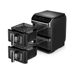 Air Fryer Frytkownica beztłuszczowa MOZANO AirTower Duo 11l z podwójnym koszem 12 automatycznych programów