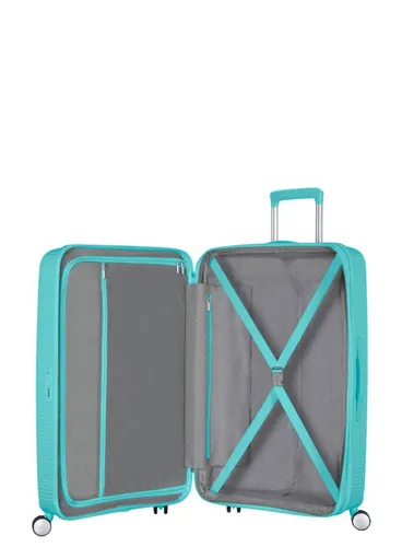 Walizka średnia Soundbox American Tourister - poolside blue