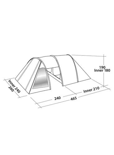 Namiot 4-osobowy Easy Camp Galaxy 400 - steel blue