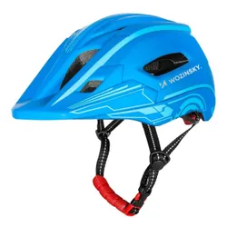 Kask rowerowy WOZINSKY HT-27N Niebieski Full Face dla Dzieci z odkręcaną szczęką i lampką (rozmiar uniwersalny)