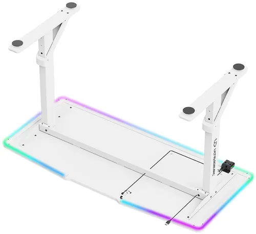 Biurko gamingowe ULTRADESK Iron RGB Biały
