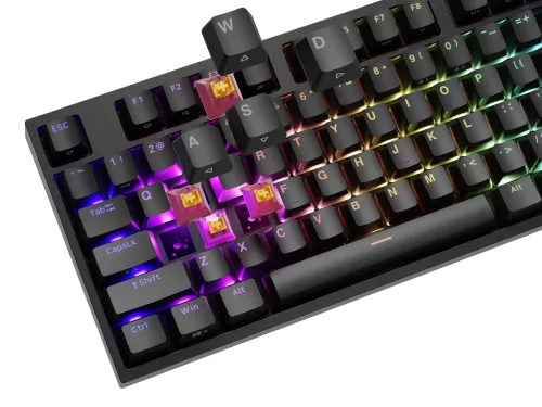 Klawiatura mechaniczna Genesis Thor 404 US RGB Outemu Peach Silent Czarny