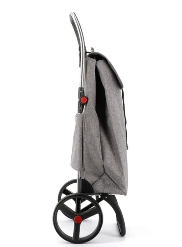 Coș De Cumpărături 2 Large Wheels Folding Rolser I-Max Tweed-Grey
