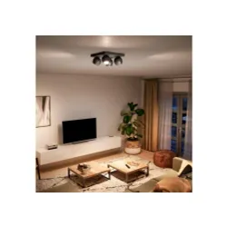 Oświetlenie punktowe Philips Hue White Ambiance Buckram 929003048301 Czarny