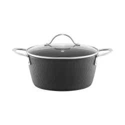 AMBITION Curly 2,2 l - garnek aluminiowy z pokrywką i powłoką nieprzywierającą