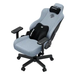 Fotel Anda Seat Kaiser 3E XL Gamingowy do 150kg Tkanina Szaro-niebieski